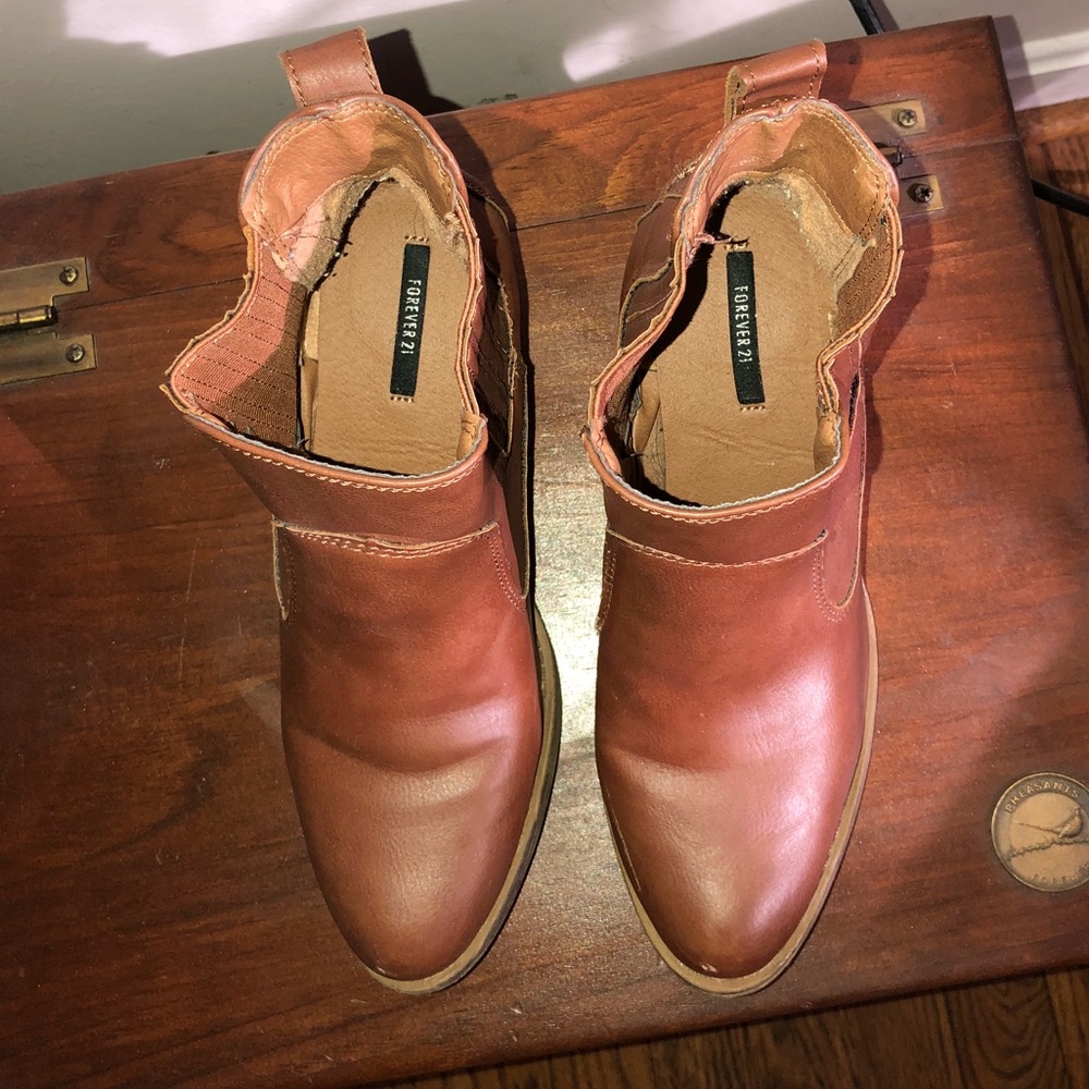 Slightly worn forever 21 booties.